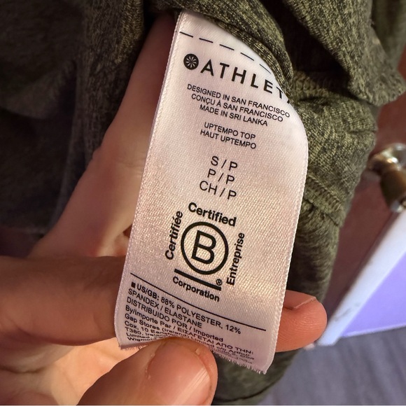 Athleta Uptempo Heather Green Long Sleeve Womens Top Size Small - Picture 9 of 10